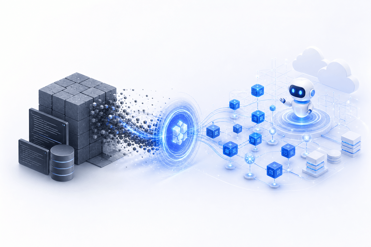 Modernização incremental de sistema legado para arquitetura com APIs, eventos, cloud e agentes de IA